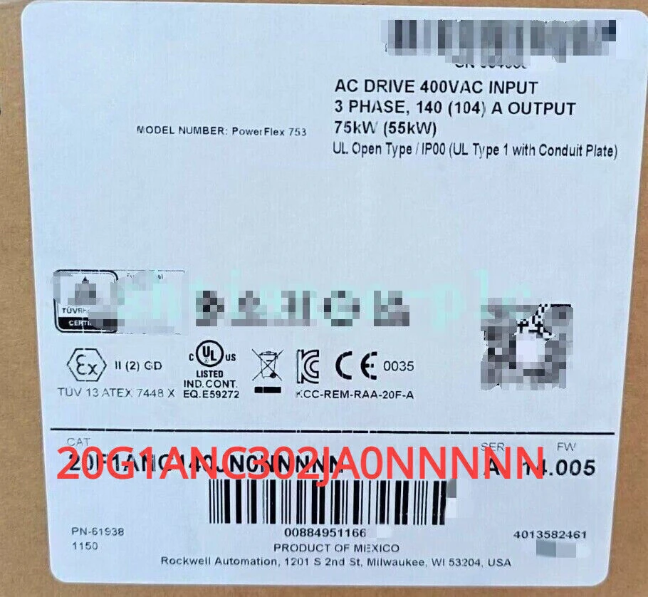 Новый привод переменного тока AB 20G1ANC302JA0NNN PowerFlex 755 встроенный Ethernet/IP-