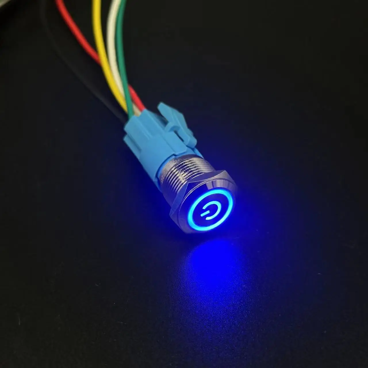 

Водонепроницаемый металлический кнопочный переключатель 12/16/19/22 мм с подсветкой, красный/синий