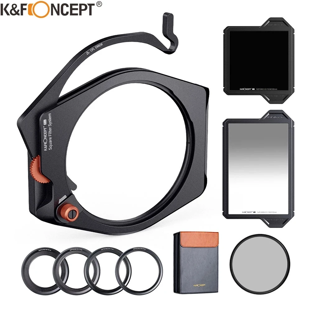 K & F Concept System Pro квадратные фильтры CPL + ND1000 мягкий градиентный фильтр GND8 с