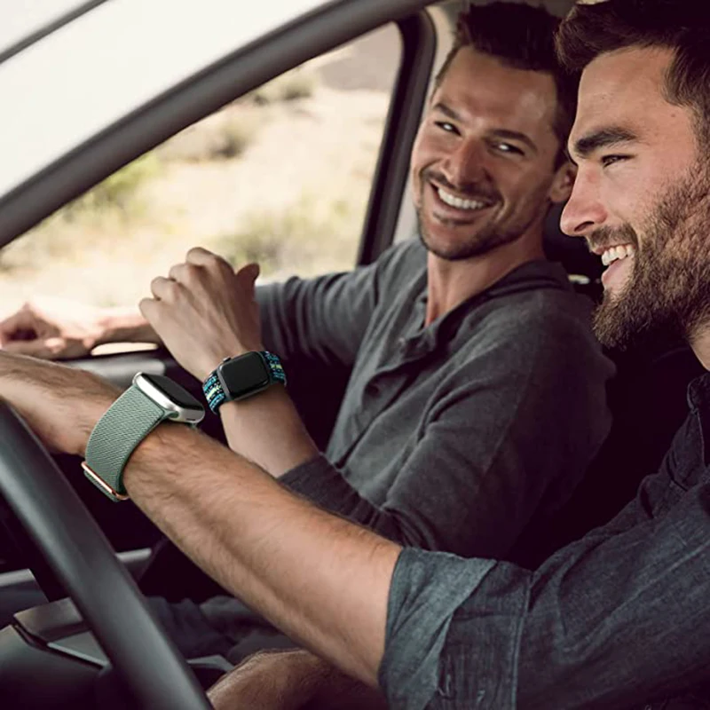 Nylon Loop Strap for Apple Watch Band 45mm 44mm 49mm 41mm 40mm 42mm Adjustable Elastic Bracelet iWatch Series 8 7 6 5 SE 4 Ultra