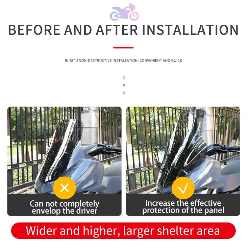 Подходит для NMAX155 переднее увеличенное лобовое стекло мотоциклетные защитные