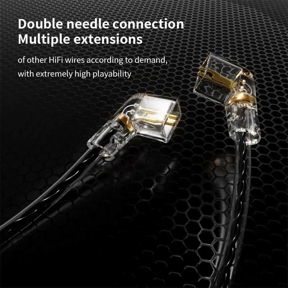 Фото Кабель для наушников 0,75 мм, двухконтактный, с разъемом TYPE-C, сменные аксессуары для CCA/KZ/TRN/QDC/DUNU/SIMGOT №2