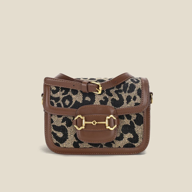 

Bags For Women With Crossbody Shoulder Strap 2021 New Small Female Ladies Leopard Houndstooth Print Messenger Luxury Handbags