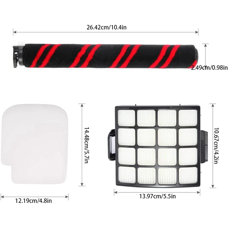 Сменный комплект для пылесоса Shark Stratos Duoclean AZ3002 AZ3000 1 ролик 2 HEPA-фильтра 4 набора