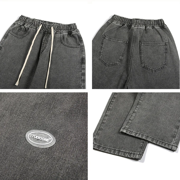 Джинсы мужские легкие в Корейском стиле Классические тонкие прямые брюки из