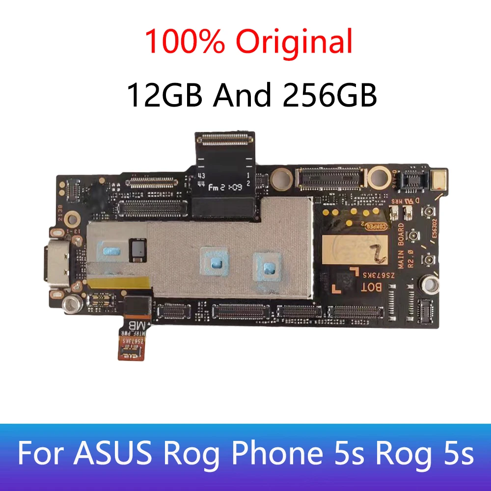 

100% Original Unlocked Mobile Electronic Panel For ASUS ROG PHONE 5s Rog5s Mainboard Motherboard Circuits With ROM