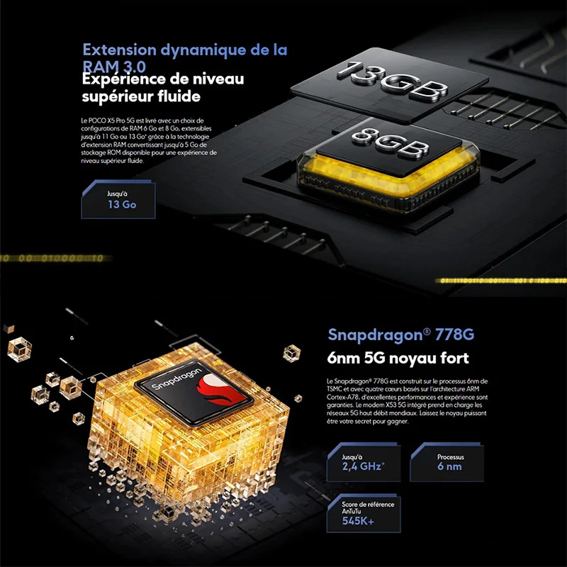 POCO X5 Pro 5G Smartphone, global Version, NFC,128 GB/256 GB, sndragon 778G, tamoed, turbo charge 67W Hz