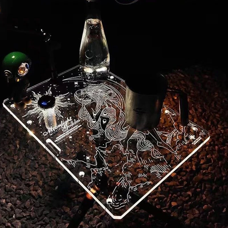 Ящик для кемпинга из акрила портативный одноблочный ящик многофункциональная