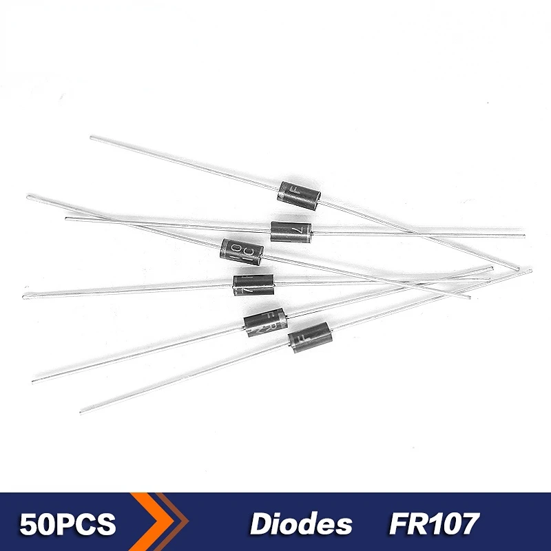 

50PCS FR107 1A 1000V Rectifier Diode Ultra-Fast Recovery Diodes electronic components