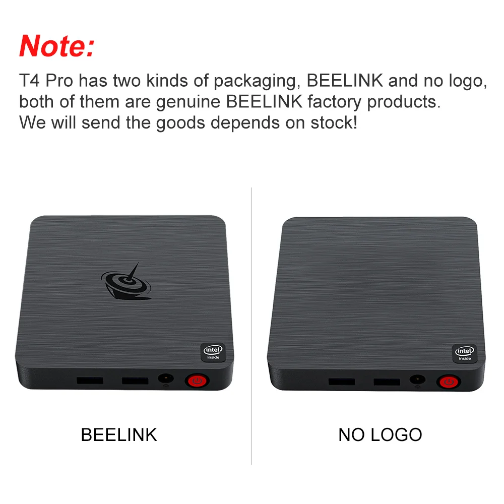 Мини-ПК Beelink T4 Pro 4 + 64 ГБ Intel Apollo Lake N3350 Windows 10 4K BT4.0 1000M Wi-Fi |