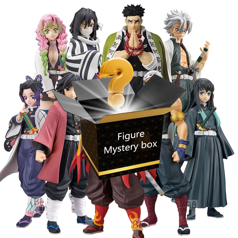 

Игрушка-Рассекатель демонов Kimetsu no Yaiba, загадочная коробка, фигурка глухая коробка аниме, лучший подарок для аниме, танжиро, незуко, Zenitsu, фигу...