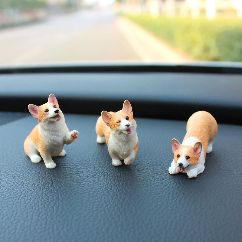 Car Doll Cute Dog Corgi Decoration Interior Creative Gift Tabletop Ornament Toys | Автомобили и мотоциклы