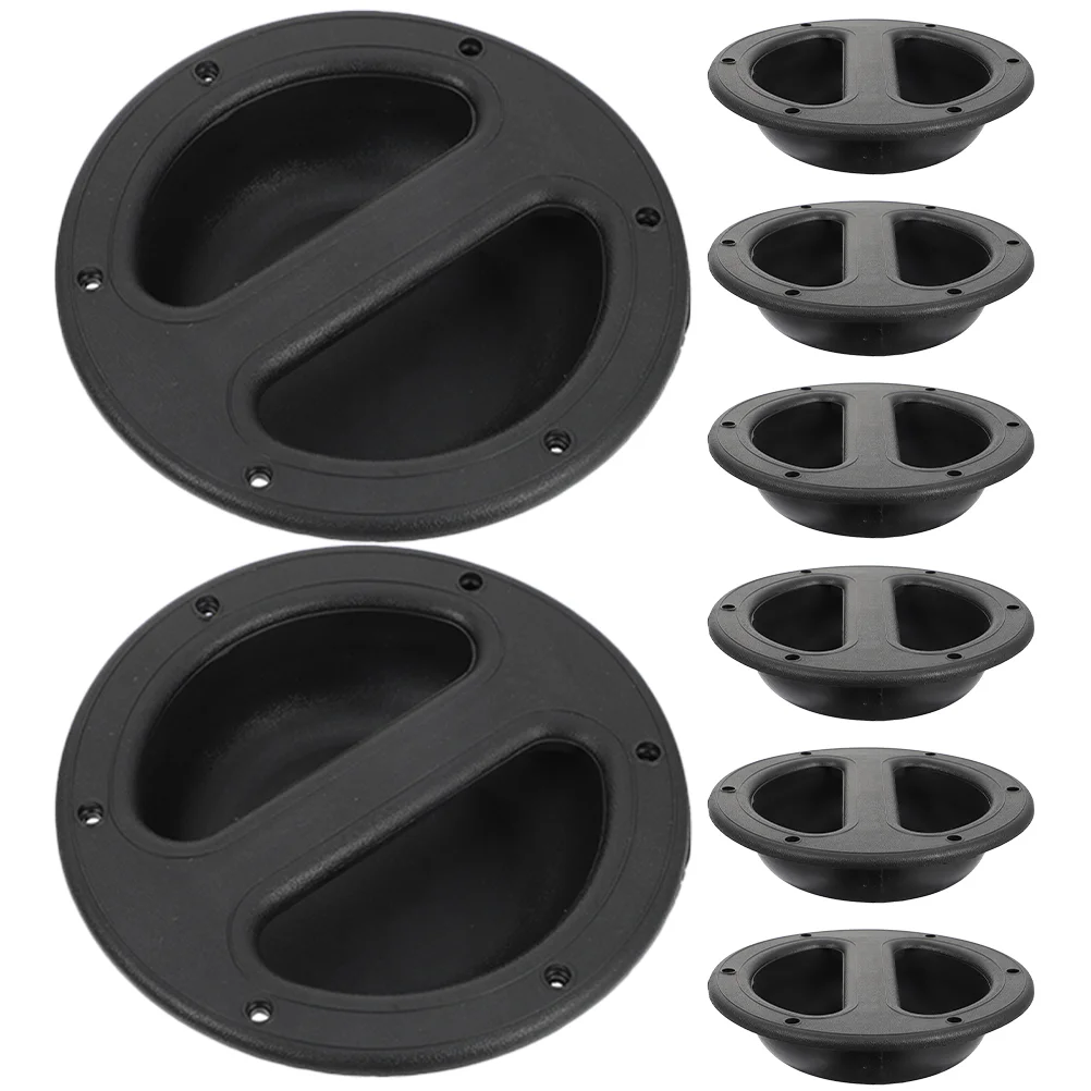 

8 Pcs Accessories Speaker Handle Kitchen Cabinet Recessed Plastic Audio Fittings