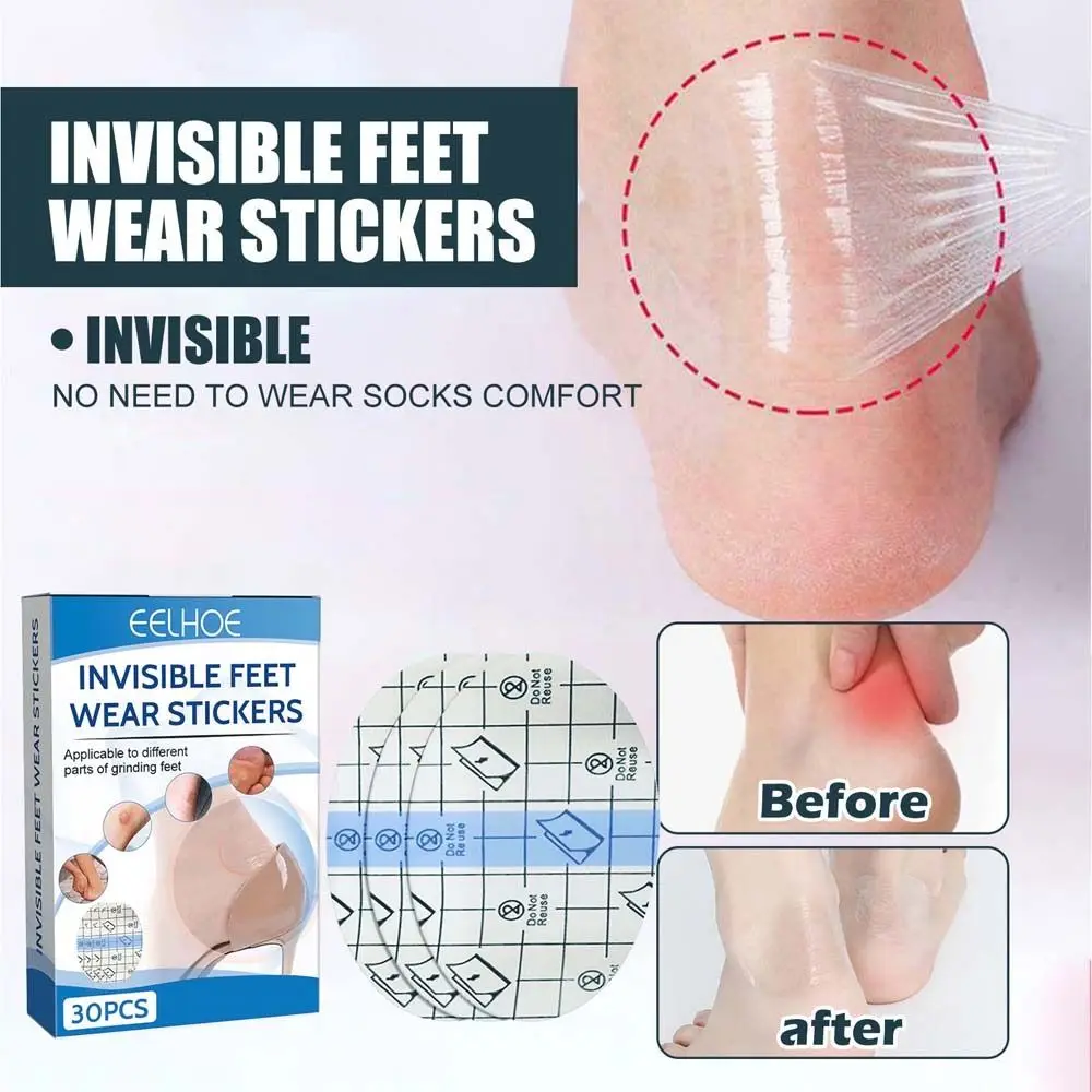 

30Pcs Foam Gel Heel Protector Foot Care Sole Sticker Waterproof Invisible Patch Anti Blister Friction Foot Care Tool