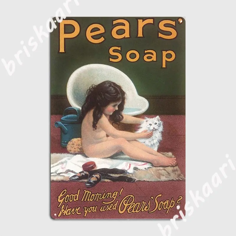 

Vintage Pears Soap Advertising 1900 Metal Sign Plates Wall Pub Club Bar Design Tin Sign Poster