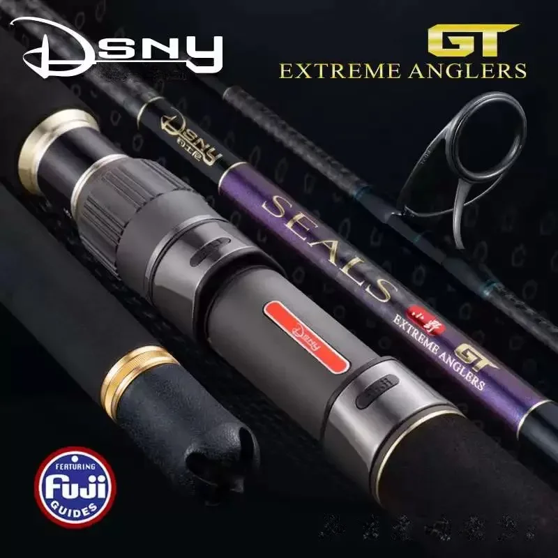 DSNY все FUJI углеродное спиннинговое рыболовное удилище 2 5 м 1 секции удочка для