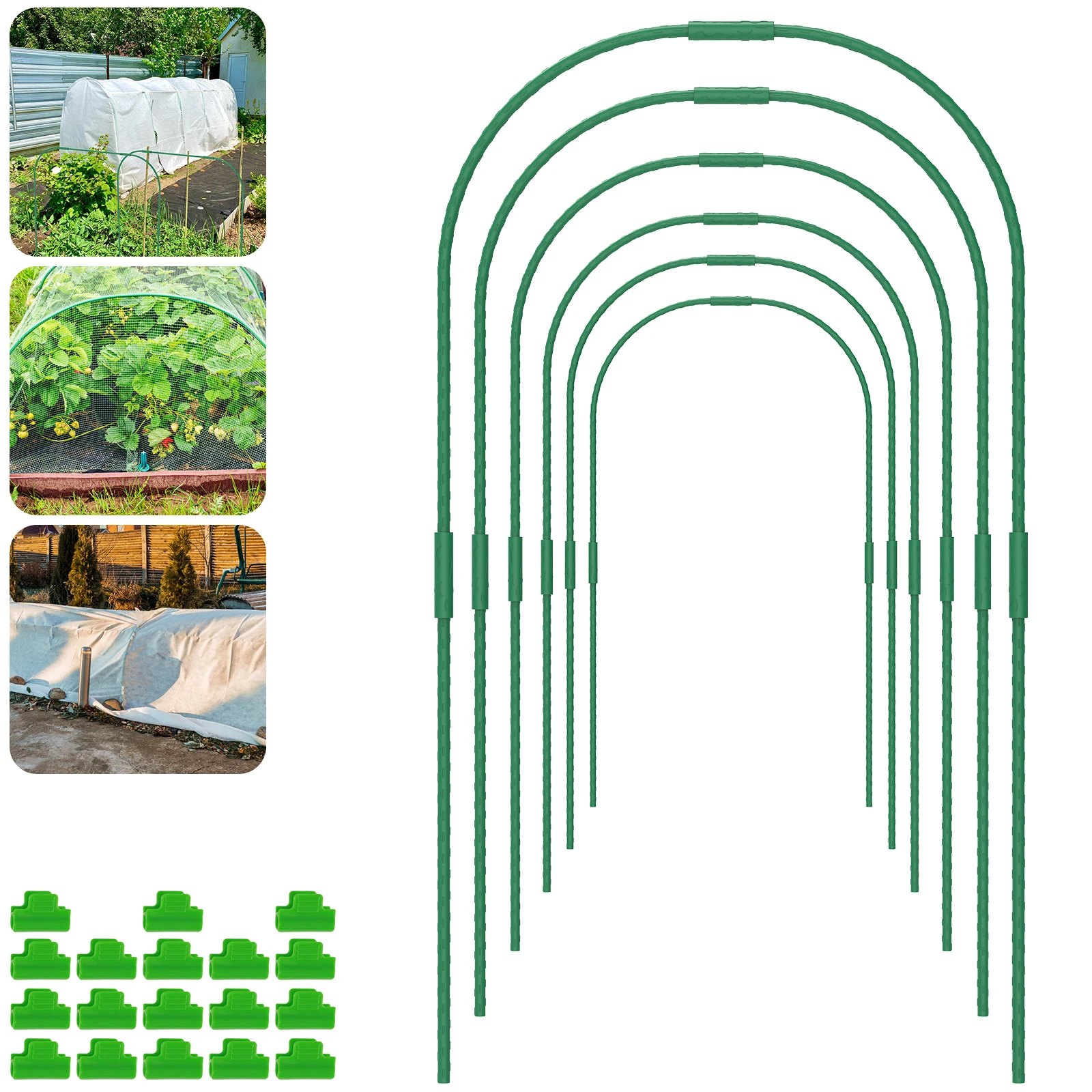 60 шт. Тепличный обруч комплект туннелей для выращивания растений стальная