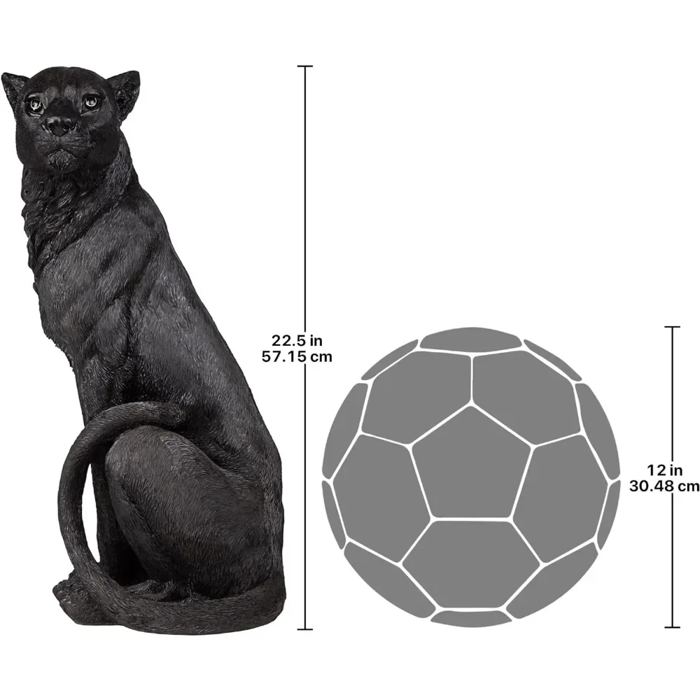 Черная пантера черная статуя Ягуара скульптуры и фигурка украшение для дома