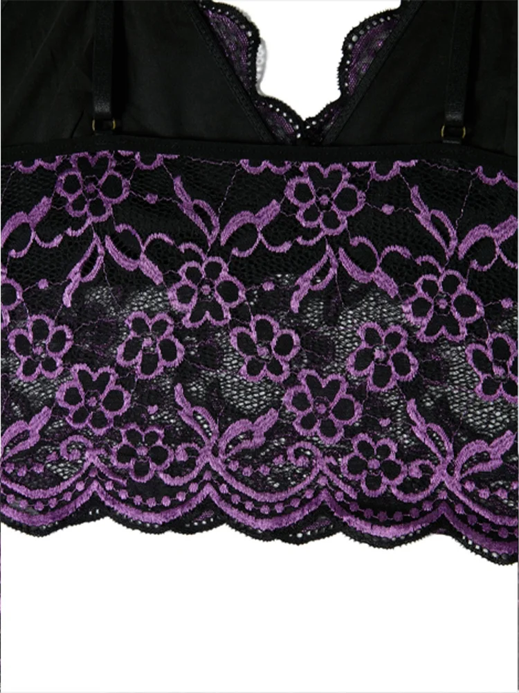 Элегантное Прозрачное Кружевное Лоскутное Нижнее Белье Больших Размеров С