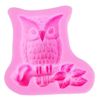 owl cake mold fondant cake silicone mould cupcake clay resin soap molds cookie craft chocolate kitchen cake decorating tools