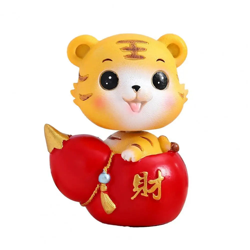 

Warm Color Fashion DIY Garden Ornament Figurine Lightweight Tiger Statue Creative for Household