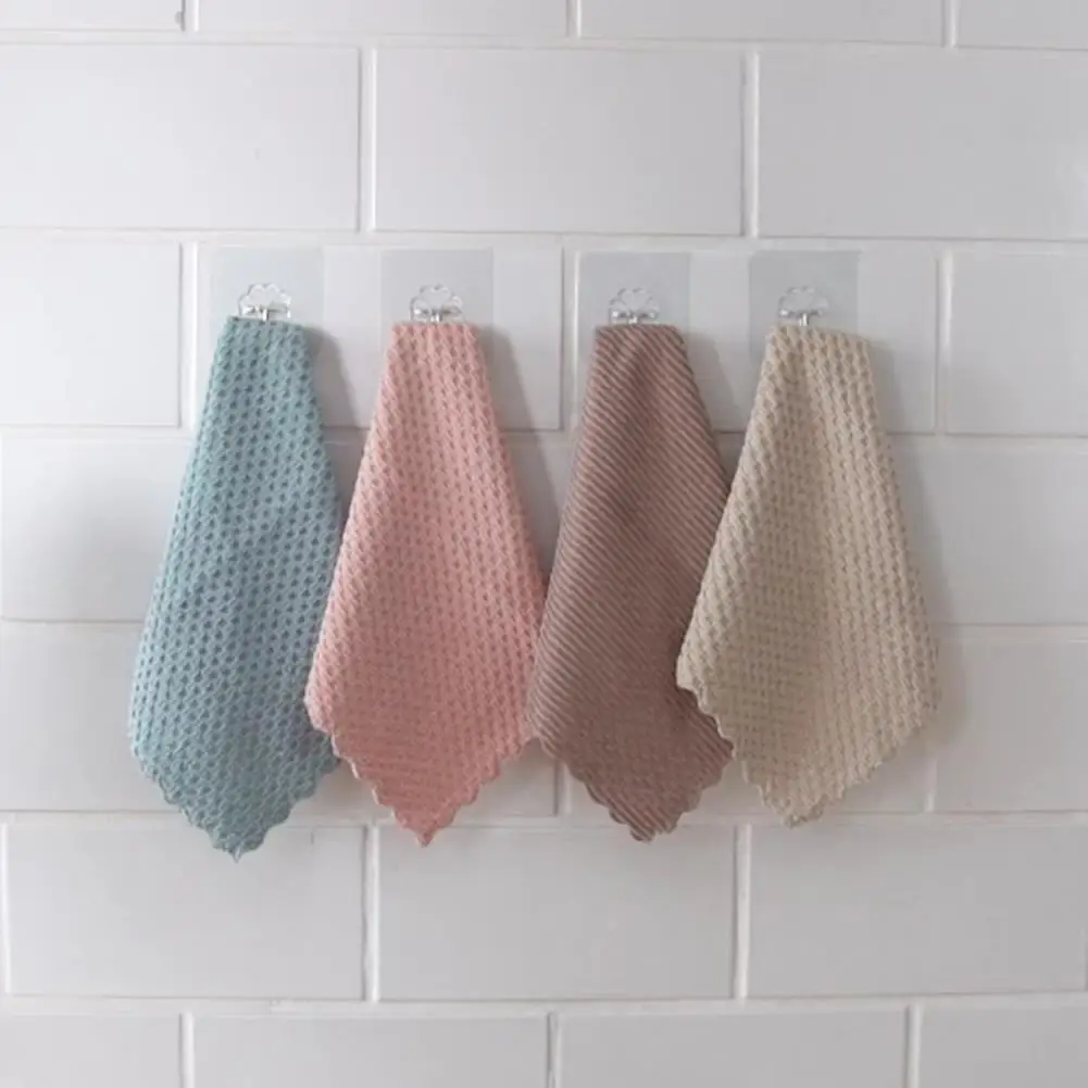 

5Pcs/Set Cleaning Towel Exquisite Multi-use Cleaning Cloth Flannel Practical Multi-purpose Wiping Rags Washing Cloth for Home
