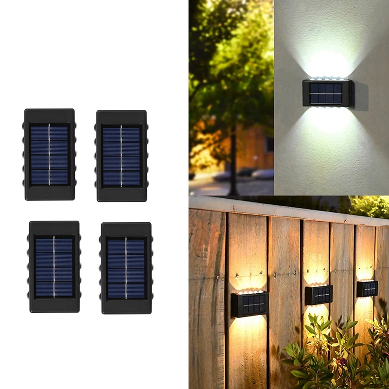 

4 шт., водонепроницаемые светодиодные лампы на солнечной батарее