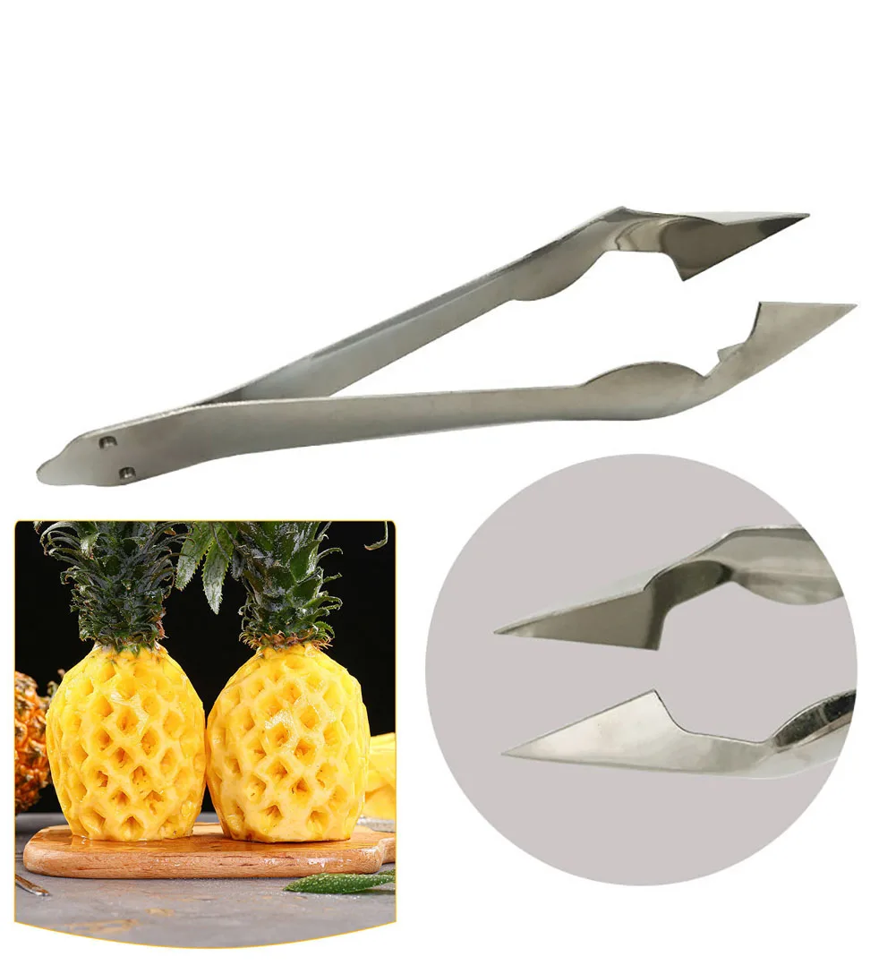 

Strawberry Huller Fruit Peeler Pineapple Corer Slicer Cutter Stainless Steel Kitchen Knife Gadgets Pineapple Slicer Clips Home