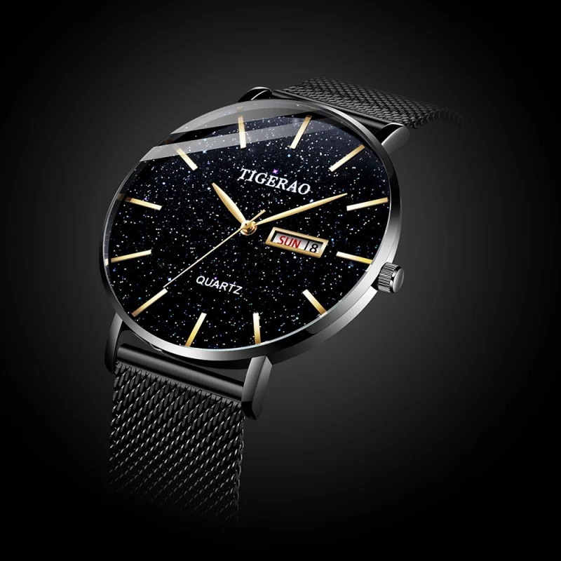 

[Official Genuine] Full automatic non mechanical watch Men's student waterproof calendar Men's watch Korean fashion lumi