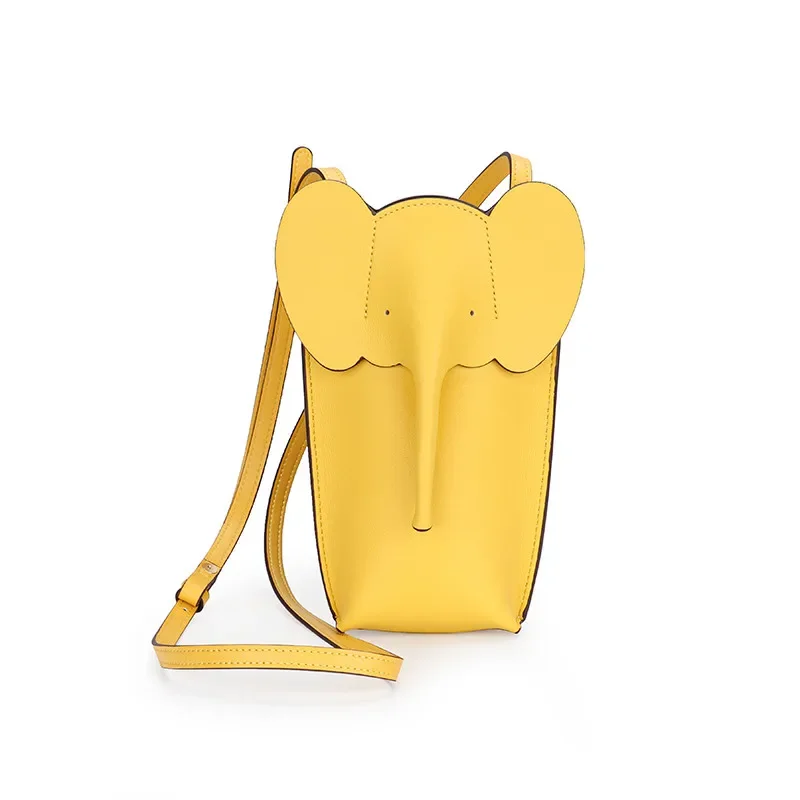 

Luxury Women Leather Small Handbag Cute Elephant Shape Mobile Phone Bag Female New Fashion Shoulder Bag Versatile Crossbody Bag