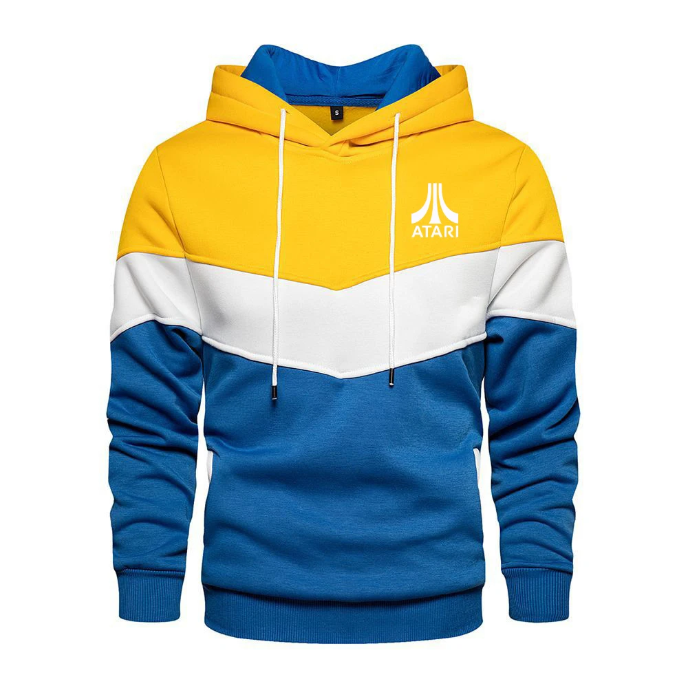 

2022 spring and autumn fashion new Harajuku printed three-color stitching casual hooded sweater trendy outdoor sports hoodie