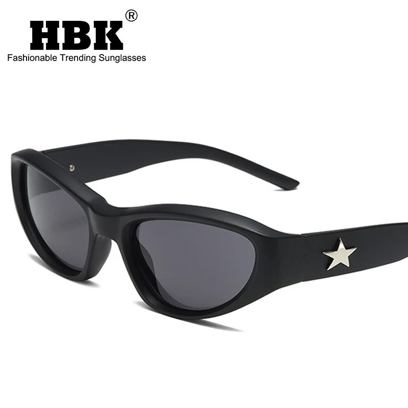 

HBK 2023 Trend Punk Stars Men Sunglasses Goggle Women Fashion Sun Glasses Female Steampunk Eyewear Y2K Eyeglasses UV400 Shades