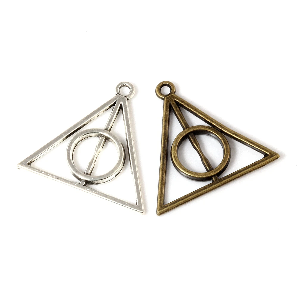 

14Pcs Charms Hallows Deathly Antique Pendants For DIY Jewelry Bracelet Necklace Making Handmade Craft