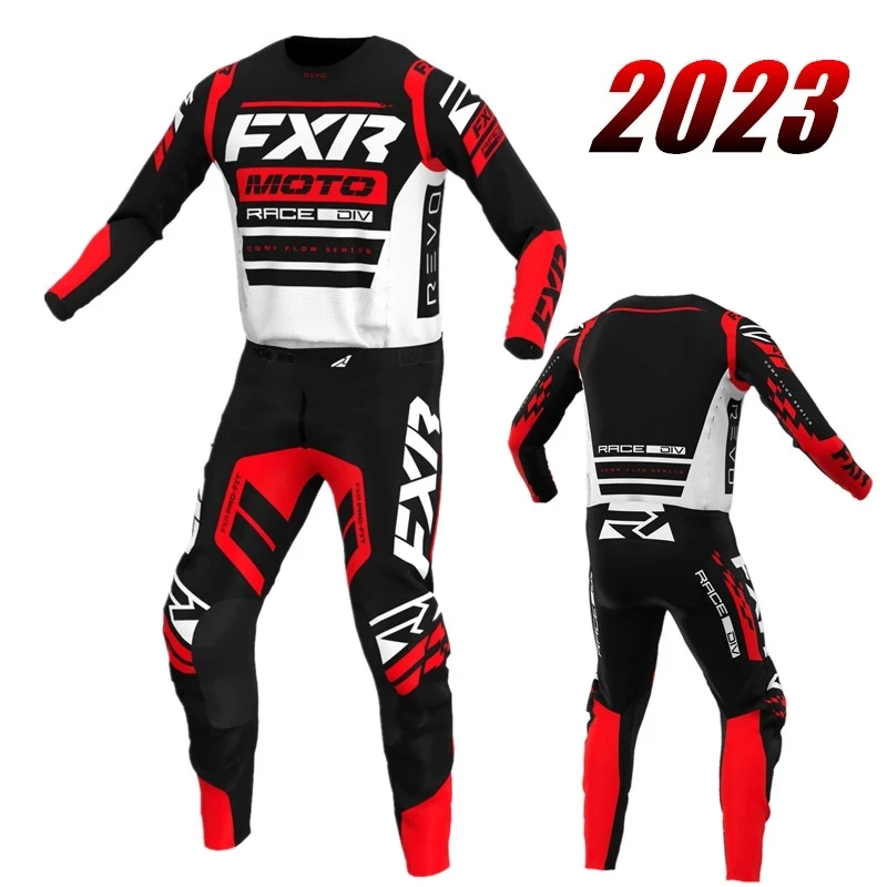 

2023 FXR REVO Dirt Bike Gear Set Black Red Off Road for gasgas Moto Jersey Set Motorcycle Clothing Breathable MX Gp Combo hu