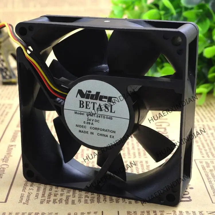 Новый D08T-24TG 04B 24V 0.09A 8CM 8025 3 комплект охлаждающих вентиляторов
