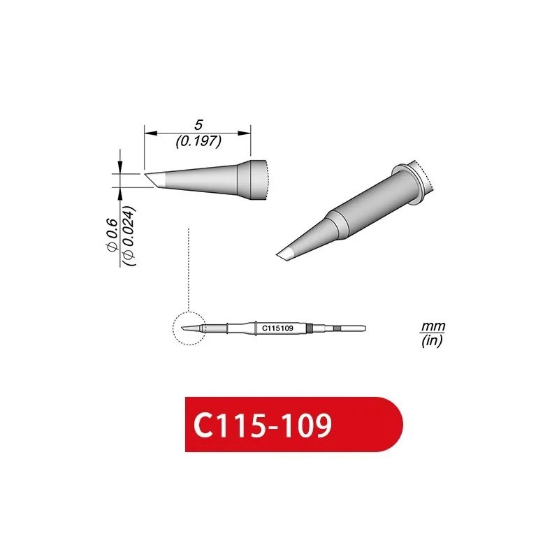 C115-109 Насадки совместимые с ручкой паяльной станции JBC NASE/NANE NT115 SOGUN AIFEN AIXUN