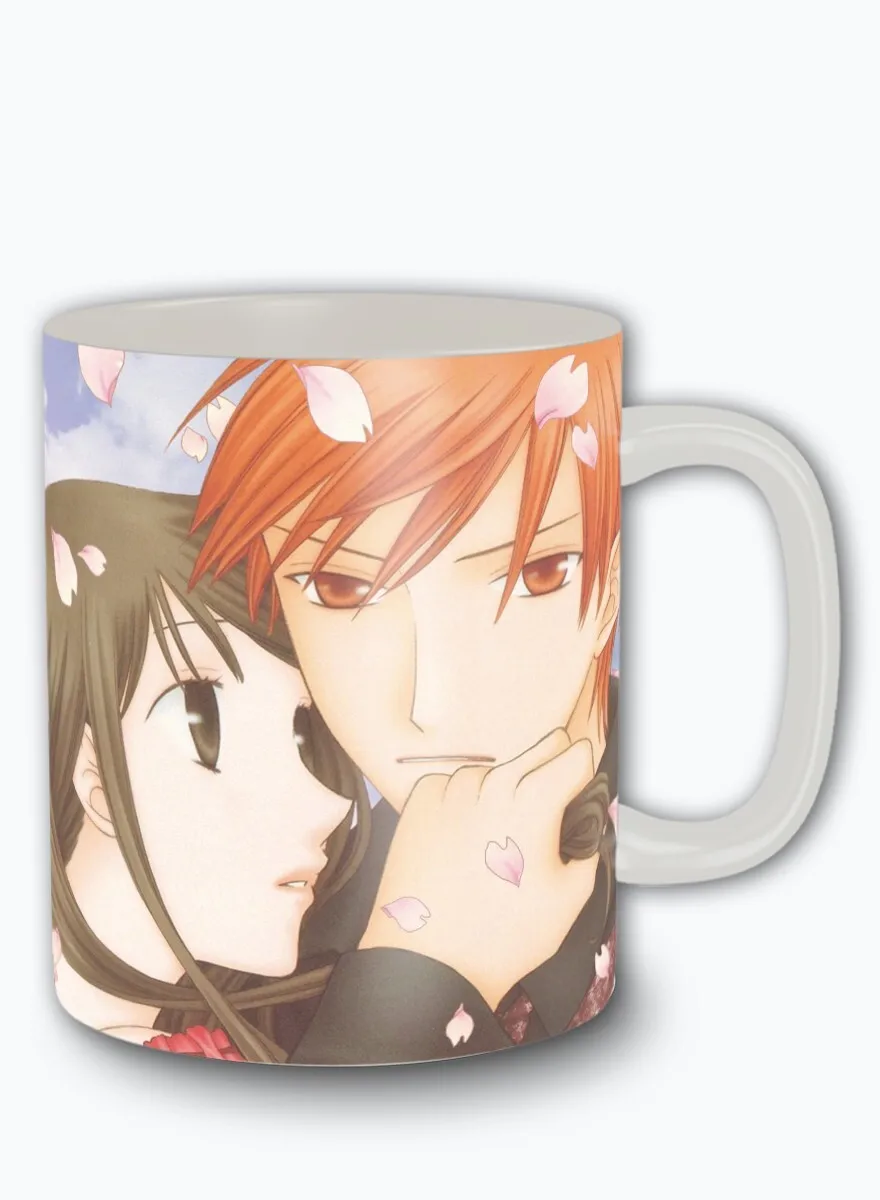 Кружка белая аниме корзинка фруктов (Тору Хонда Сигурэ Сома Юки Кё Сома) - 11082 |