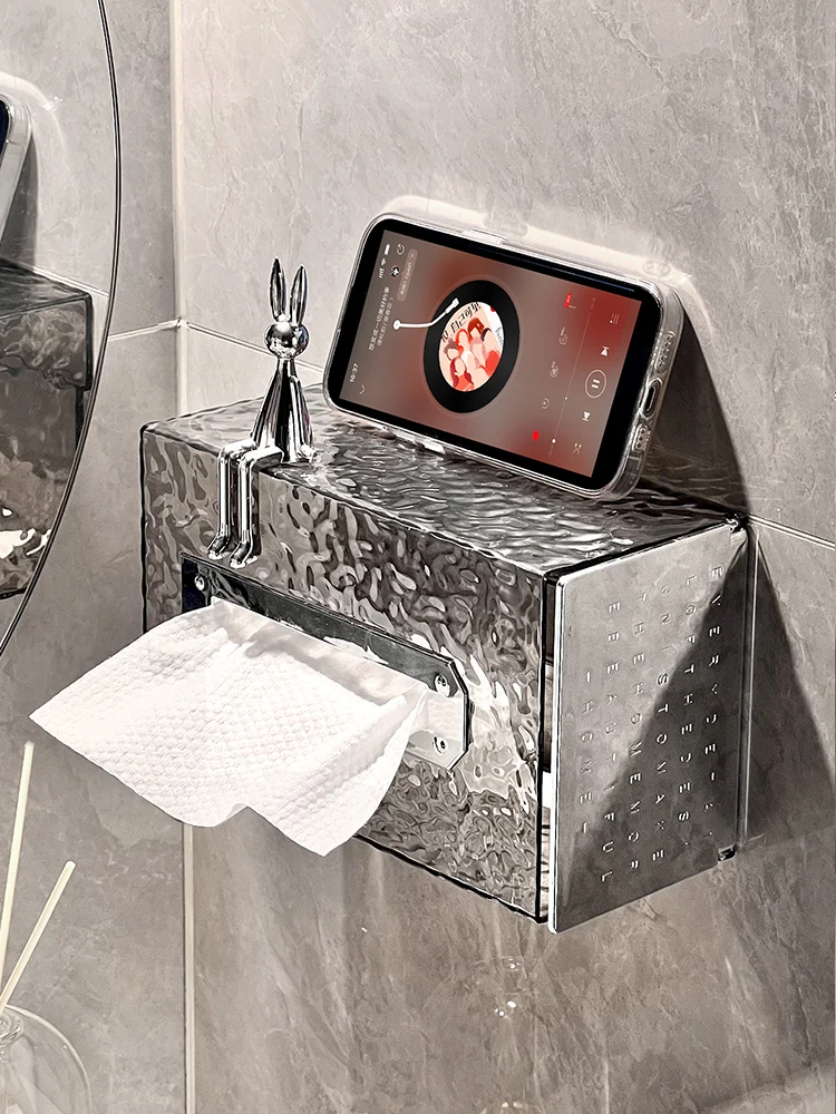 Коробка для хранения полотенец для лица, Настенная коробка для салфеток, Туалетная комната, кухонная прозрачная коробка с выдвижным ящиком