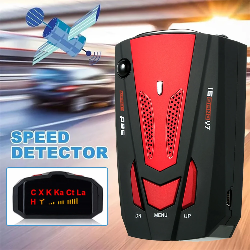 

Radar Detector for Cars with Voice Prompt Speedometer Speed Alarm Radar Laser Detector 12V Electronic Dog Detector Accessories
