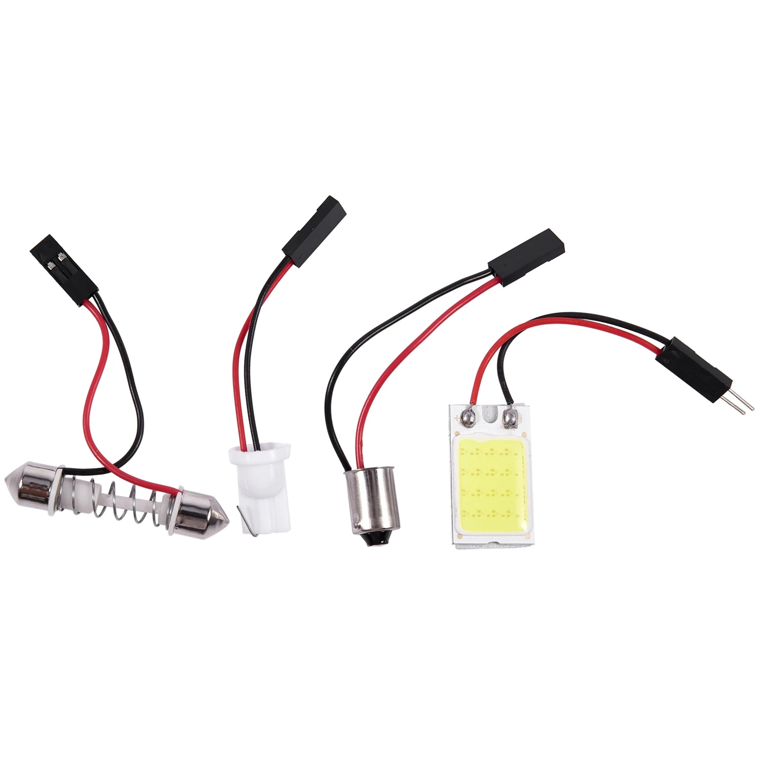 

Auto Super Bright White 18 COB LED Light Bulb Panel + T10 Festoon Adapters