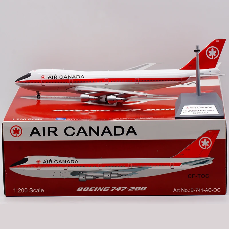 

Женский коллекционный самолёт из сплава, подарок B-модели 1:200, Air Canada, Боинг, литый под давлением самолёт, модель струи с подставкой