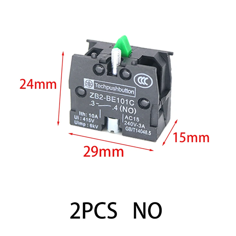 

Дjoystick Push Button Switch (Кнопочный переключатель с джойстиком) XB2 ZB2-BE101C/ZB2-BE102C, Блок контактов, 10A 415V NC NO, Замена для TELE