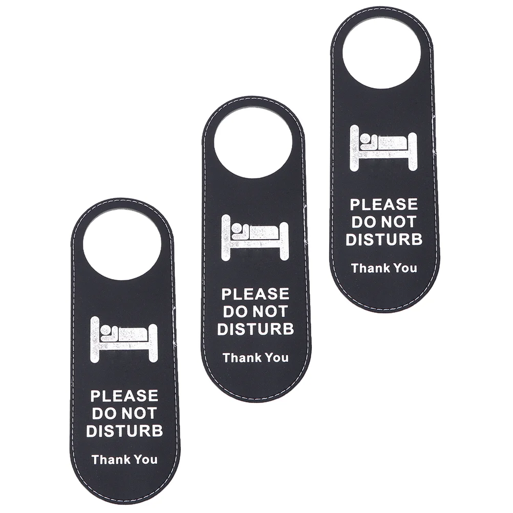 

3Pcs Practical Delicate Durable Convenient Hanging Signs Door Tags Door Reminder Signs for Hotel