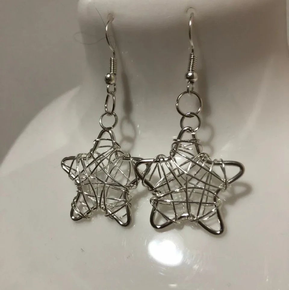 Винтажные ажурные металлические серьги-подвески в стиле Харадзюку Y2k Egirl модные