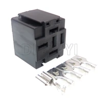 1 set 5 way auto plastic housing unsealed relay wiring harness connectors car high current socket with terminal