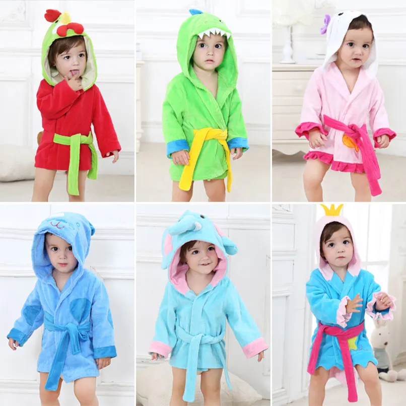 

Baby Robe Monster bath towel bathrobe Cape animal Cute children Pajamas Cartoon cotton boys Girls clothes Kids Play Mats