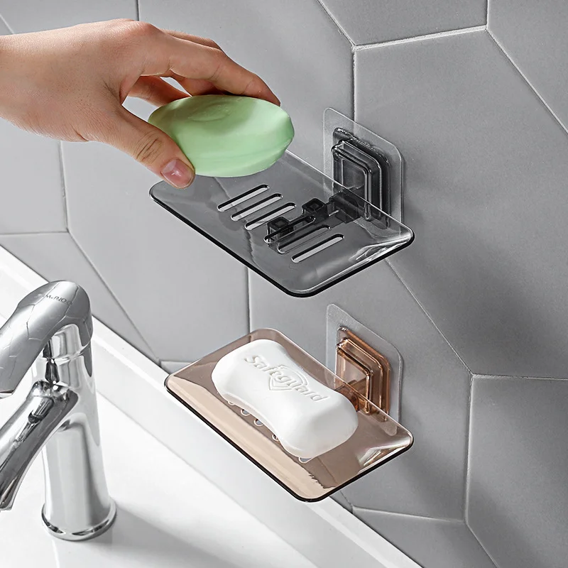 

Bathroom Supplies Soap Box Dish Storage Plate Tray Holder Transparent Case Soap Holder Bathroom Container Organizers