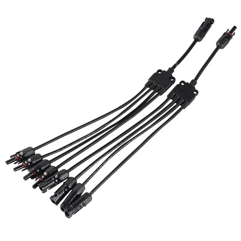

1Pc Male And Female Plugs Four Points Photovoltaic Connector 1 Drag 4 Connector Solar Parallel Connector 4 Branches