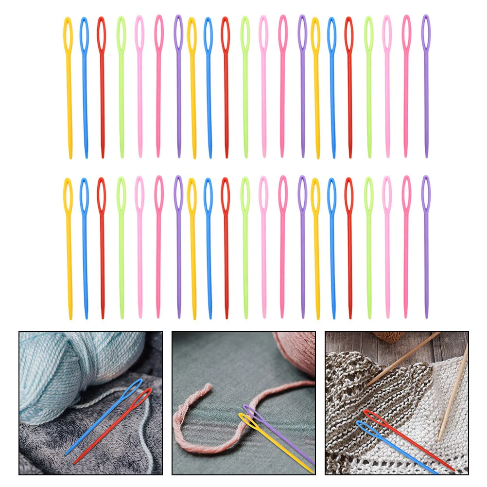 

1000 Pcs Sweater Needle Knitting Supplies DIY Needles Bead Kids Abs Plastic Learning Child Yarn Craft