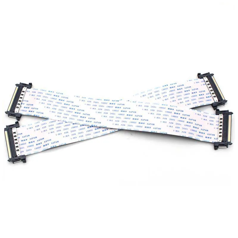 41Pin 51Pin Φ 4K LVDS Высокая четкость Φ AWM 20861 20706 105C 60V I-PEX V-by One 41P 51P FFC FPC с двойной головкой